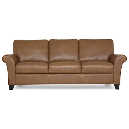 Transitional Sofa with Flared Arms